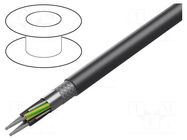 Wire: servo drive; VFD; 4x12AWG; black; stranded; Cu,tinned; PVC BELDEN