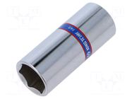 Socket; 6-angles,socket spanner; HEX 15mm; 1/4"; long KING TONY