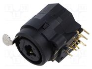 Connector: Jack 6,3mm + XLR; socket; female; angled 90°; THT; 3A NEUTRIK