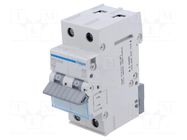 Circuit breaker; 230/400VAC; Inom: 20A; Poles: 2; Charact: C; 6kA HAGER