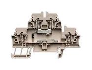 DIN RAIL TERMINAL BLOCK, 4POS, 14AWG