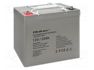 Re-battery: acid-lead; 12V; 55Ah; AGM; maintenance-free 