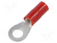 Tip: ring; M4; Ø: 4.3mm; 0.5÷1mm2; crimped; for cable; insulated ERKO