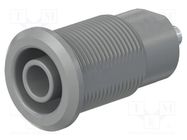 Connector: 4mm banana; socket; 24A; 1kV; grey; nickel plated STÄUBLI