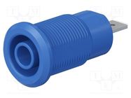 Connector: 4mm banana; socket; 24A; 1kV; Cutout: Ø12.2mm; blue STÄUBLI