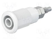 Connector: 4mm banana; socket; 32A; grey; nickel plated STÄUBLI