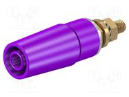 Connector: 4mm banana; socket; 32A; 1kV; violet; gold-plated STÄUBLI