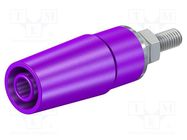 Connector: 4mm banana; socket; 32A; 1kV; violet; nickel plated STÄUBLI