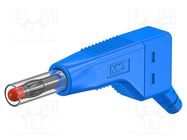 Connector: 4mm banana; plug; 32A; 30VAC; 60VDC; blue; 2.5mm2 STÄUBLI