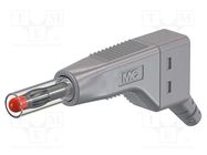 Connector: 4mm banana; plug; 32A; 30VAC; 60VDC; grey; 2.5mm2 STÄUBLI