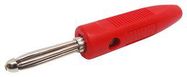 PLUG, 4MM, BUNCH PIN, RED