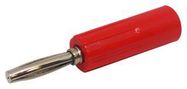 PLUG, 4MM, TRIPLE CONTACT, RED