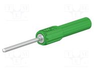 Measuring tip; 19A; green; Tip diameter: 2mm; Socket size: 4mm STÄUBLI