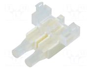 Fiber for LED; Ø2.8mm; L: 14mm; No.of mod: 2; Front: flat; H: 5mm BIVAR