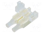 Fiber for LED; Ø2.8mm; L: 14mm; No.of mod: 2; Front: flat; H: 5mm BIVAR