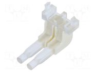 Fiber for LED; Ø2.8mm; L: 20mm; No.of mod: 2; Front: flat; H: 10mm BIVAR