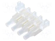Fiber for LED; Ø2.8mm; L: 14mm; No.of mod: 4; Front: flat; H: 5mm BIVAR