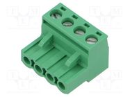 Pluggable terminal block; 5mm; ways: 4; straight; plug; female PHOENIX CONTACT