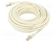 Patch cord; F/UTP; 6; stranded; CCA; PVC; white; 15m; 26AWG; Cores: 8 LANBERG