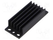 Heatsink: extruded; grilled; for inverters; black; L: 58mm; W: 23mm FISCHER ELEKTRONIK