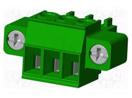 Connector: pluggable terminal block; plug; female; 10A; 300V; 1x3 AMPHENOL ANYTEK