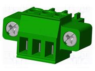 Connector: pluggable terminal block; plug; female; 10A; 300V; 1x3 AMPHENOL ANYTEK