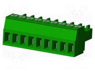 Connector: pluggable terminal block; plug; female; 10A; 300V; 1x9 AMPHENOL ANYTEK