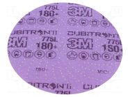 Sanding plate; 150mm; Granularity: 180; with holes; Mounting: bur 3M