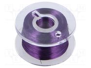 Silver plated copper wires; 0.1mm; violet; Cu,silver plated DONAU ELEKTRONIK