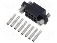 Connector: wire-wire/PCB; plug; female; PIN: 8; Datamate J-Tek; 3A HARWIN