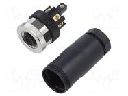Connector: M12; plug; PIN: 8; female; 30V; straight; screw terminal PHOENIX CONTACT