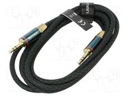 Cable; Jack 3.5mm plug,both sides; 1.5m; Plating: gold-plated VENTION