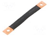 Braids; insulated earthing tape; W: 14mm; 10mm2; Ø1: 7mm; Ø2: 7mm CONNECT