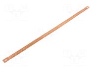 Braids; earthing tape; 10mm2; Ø1: 7mm; Ø2: 7mm; 75A; L: 400mm; ST CONNECT