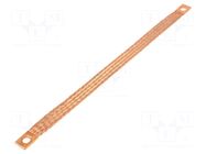 Braids; earthing tape; 16mm2; Ø1: 9mm; Ø2: 9mm; 120A; L: 300mm; ST CONNECT