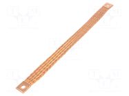 Braids; earthing tape; 25mm2; Ø1: 9mm; Ø2: 9mm; 135A; L: 300mm; ST CONNECT