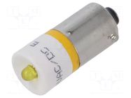 LED lamp; yellow; BA9S,T10; 24VDC; 24VAC; plastic; -20÷60°C CML INNOVATIVE TECHNOLOGIES