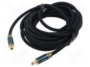 Cable; Toslink plug,both sides; 1.5m; Plating: gold-plated; black VENTION