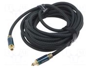 Cable; Toslink plug,both sides; 5m; Plating: gold-plated; black VENTION