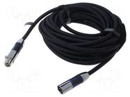 Cable; XLR male 3pin,XLR female 3pin; 10m; black; textile VENTION