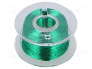 Silver plated copper wires; 0.1mm; green; Cu,silver plated; 100m DONAU ELEKTRONIK