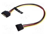 Cable: SATA; SATA 15pin male,SATA 15pin female; 0.3m; 20AWG VENTION