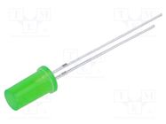 LED; 5mm; green; 500÷750mcd; 180°; Front: flat; 2.7÷3.4VDC OPTOSUPPLY