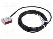 Sensor: photoelectric; Range: 15m; transmitter-receiver; Mat: ABS 