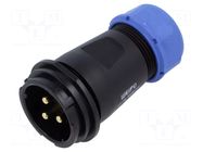 Connector: circular; plug; male; PIN: 3; IP67; SY29; 50A; 500V; 10mm2 WEIPU