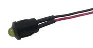 LED INDICATOR, PANEL MNT, 8MM, YELLOW
