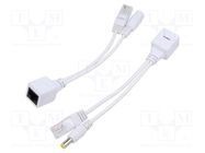 Passive PoE cable kit; PoE (PoE); white; Core: Cu; 24AWG LANBERG