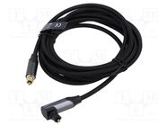 Cable; Toslink plug,both sides; 3m; Plating: gold-plated; black VENTION