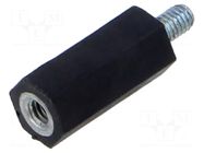 Insulating sleeve; Int.thread: M4; L: 20mm; UL94V-0; polyester BM GROUP