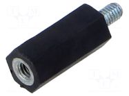 Insulating sleeve; Int.thread: M4; L: 20mm; UL94V-0; polyester BM GROUP